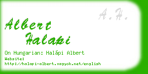 albert halapi business card