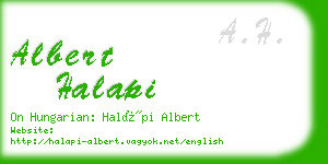 albert halapi business card